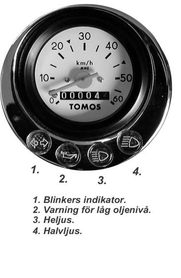 INSTRUMENT OBS:Använd ej Bensin, Tinner eller andra lösningsmedel för att rengöra instrumentpanel o dyl.