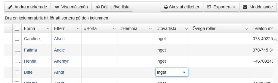 8.2 Utövarlista/Truppen På lagets sida på hemsidan finns en rubrik som heter Truppen. Här listas alla som finns med i laget i medlemsregistret.