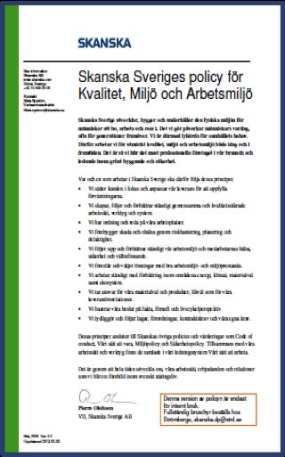 Skadefria och hälsosamma arbetsplatser