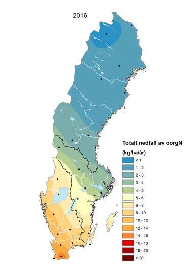 4.2 Nya miljömålsindikatorer 4.2.1 Ny indikator för totalt kvävenedfall till skog inom miljökvalitetsmålet Ingen övergödning IVL Svenska Miljöinstitutet har tillsammans med Lunds universitet haft i