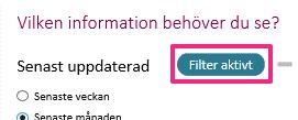 4.2 Filtrering av journalinformation Du kan begränsa vilken information du visar På startsidan har du möjlighet att begränsa vilken information som visas i patientens journal.