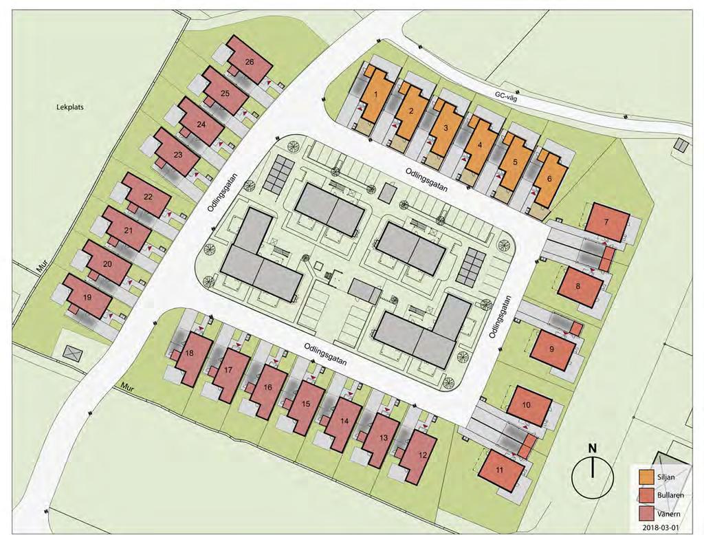 6 SITUATIONSPLAN Lugnt kvarter med naturen som bakgård Välkommen till Vena Ängar.