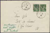 000:- 2082 13c Field post stamp, 1945 Hela U-boot stamp with special cancel 25.4.45. Signed Kreft BPP. EUR 1500 2.000:- 2083 13a-14e Semi-official Air mail, 1924 Segel-flüge Pfarzheim set (12).