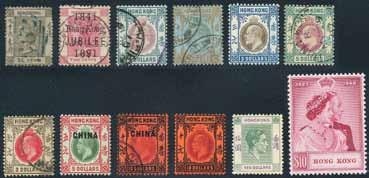 000:- 2216 2216v 98-113 Hong Kong 1912 King George V, First Issue SET including two different 25 c wmk multiple crown CA (17). EUR 2860 é 10.