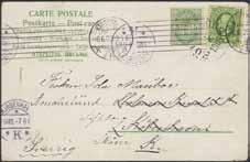 1161 1162 1163 1161K 52 5 öre intressant brevkort som sänts från SÖLVESBORG 7.6.1905 till Danmark.