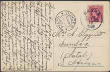 000:- 1165K 54 2 10 öre på brev till Otto Nordenskjöld, Santiago, Chile, under hans första Sydamerikaexpedition, EKSJÖ 9.6.1896, ank-stämplar inkl Svenska Konsulatet i Valparaiso.
