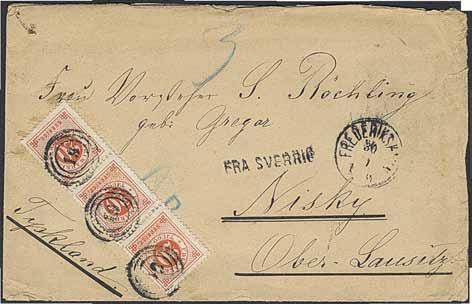 SPECIAL SECTION postal history 1477v 33d 20.000:- DENMARK, Gothenburg Frederikshavn route.