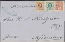 SPECIAL SECTION postal history 1564K 16g, 17d, 19c FINLAND, Stockholm-Åbo route. Finnish boxed cancellation ANK 3.