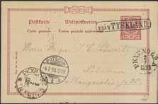 1891 on German stamp 20 pf, together with boxed FRÅN TYSKLAND, on cover front sent to Sweden. Postal: 15000:- 4.000:- GERMANY, Stettin-Stockholm route.