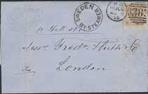 75 on Swedish stamp, 20 öre Circle type perf. 14, together with circle cancellation SWEDEN BY STEAMER, on letter dated Göteborg 6th august 1875, sent to LONDON EC 71 9.AU.75. Notation pr Hull str.