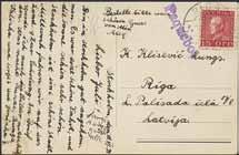 Arrival RIGA 20.XII.1918 (still in cyrillic). Earliest recorded Swedish mail to independent republic of Latvia. 4.