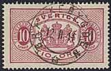 1.1880. Scarce and superb. 500:- 15.000:- NORWAY, Norweigan town cancellation CHRISTIANIA 8F 19.IX.1883 on Swedish stamp, 20 öre Circle type perf.