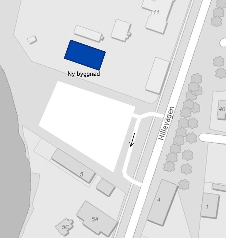 3 FRAMTIDA TRAFIKSITUATION Efter ombyggnationen av skolan kommer en ny matsalsbyggnad att finnas på den södra sidan av skolgården (se figuren nedan).