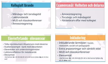 Mål/Förutsättningar: 1) Aktiv närvaro (Närvaro 1617: 71%) 2) Färre avhopp (Rektor stämmer av med Ida på ekonomi) 3) Ökad trygghet (1617: Trygghet: 81%*, 77%**, Trivselgrad: 52, Studiero: 42%) 4)