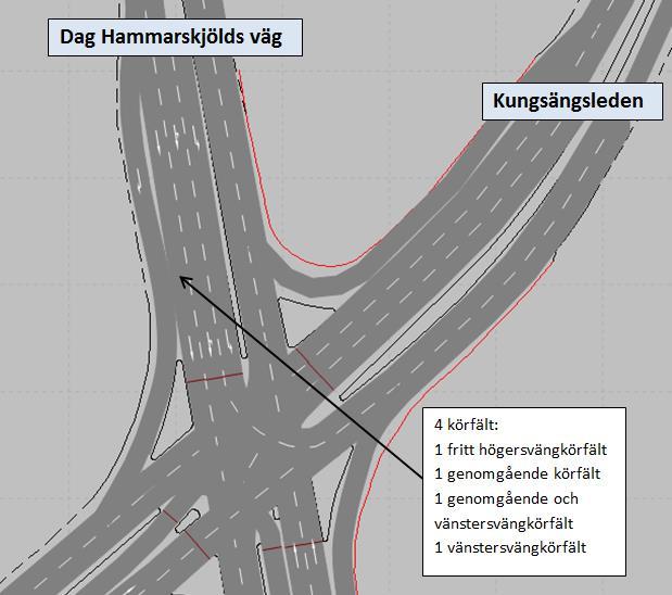 o o o o Signal vid Emmy Rappes väg 2 körfält på Dag H i norrgående riktning mellan korsningen och Ulleråkersvägen (nr.