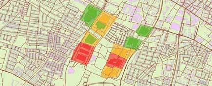 Karta 5.4. SSO observerad oordning indelat i tre kategorier för grannskap respektive boendeytor inom grannskap (mindre ytor inuti grannskapen).