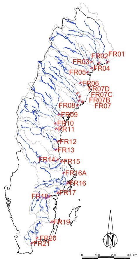 Flamskyddsmedel (FR) Norr Torneälven, FR01 Kalixälven, FR02 Råneälven, FR03 Luleälven, FR04