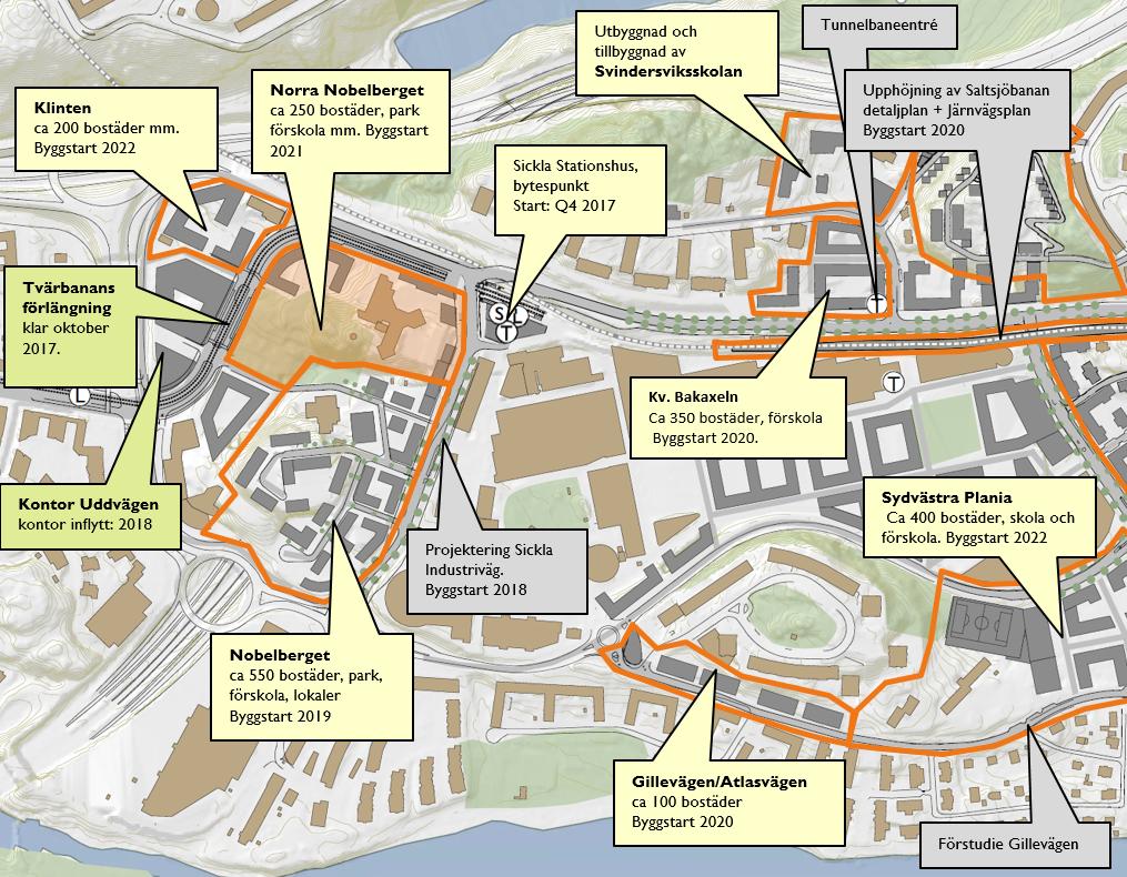 STARTPROMEMORIA 7 (10) och busshållplatser är en förutsättning för bebyggelse som planeras intill. Framtida ombyggnation av Värmdövägen ska också beaktas i planeringen.