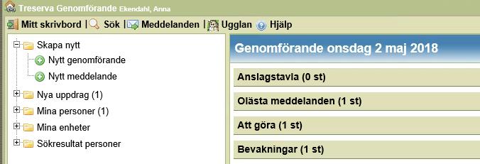 Skapa serviceärende Serviceärenden skapas i Genomförandewebben.