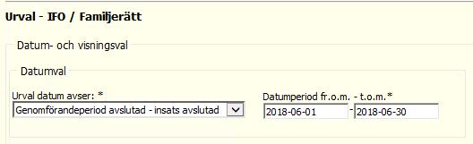 Antal avslutade ärenden under en månad IFO Börja med att välja rapporten för insats enligt instruktion inledningsvis i detta kapitel (Uppföljning/Statistik/Insats).