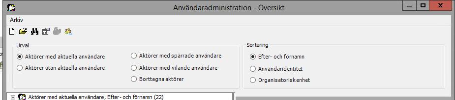 För att komma till användaradministrationssidan gör du enligt följande moment; När du befinner dig i