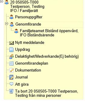 Genomförandeplan Alla klienter/brukare ska ha en genomförandeplan som är skapad i genomförandewebben.