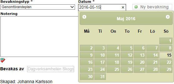 eller bakåt om det infaller i någon storhelg: Du kan bläddra bakåt eller