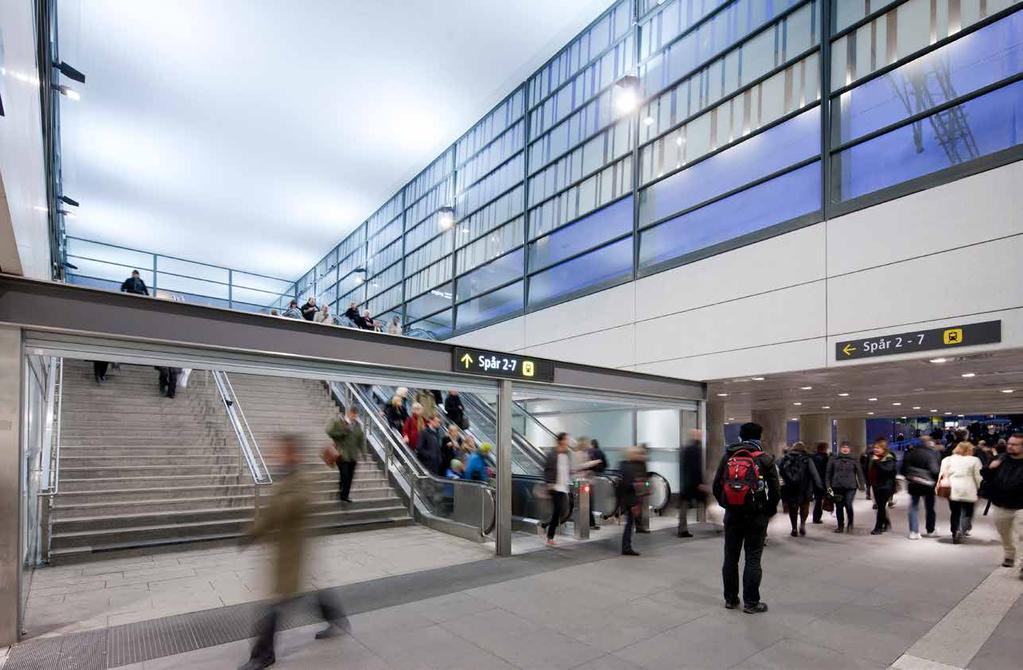 Samordning med andra flöden och funktioner Flödet genom en passage som både är stationsentré och stadspassage kan locka kommersiella intressen.