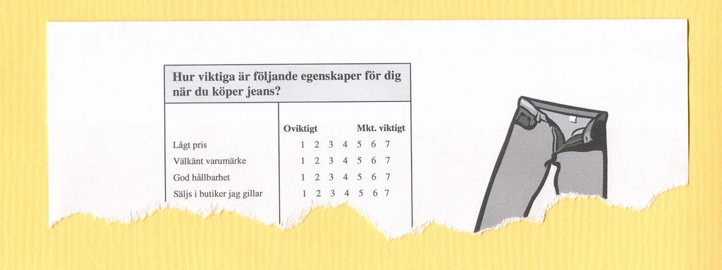 den relativa saliensen hos varumärkena. Samtliga respondenter besvarade samma frågor, men frågorna ställdes i omvänd inbördes ordning för halva gruppen.