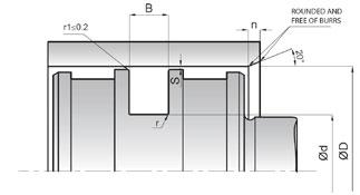 HYDRAULIK- OCH PNEUMATIKTÄTNINGAR Glidhylstätning K15 PU ANVÄNDNINGSOMRÅDE Entreprenadmaskiner, truckar, formsprutningsmaskiner, jordbruksmaskiner, lastkaj- och standardcylindrar.