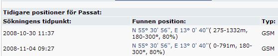 Viktigt att tänka på! En GSM-position är positionen på den GSM-mast som befinner sig närmast din TRACKme.