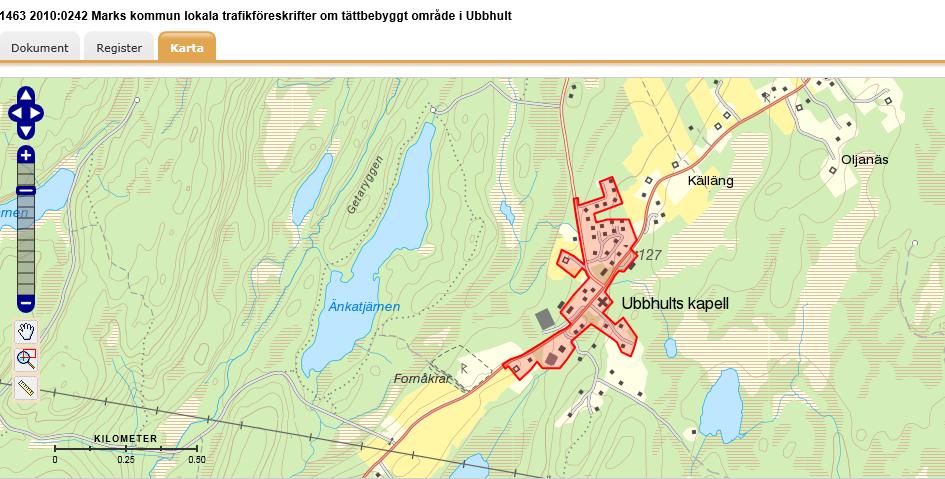 Trafiktekiskt PM Plarogram Ubbhult Nuvarae trafikförhållae eom rogramområet går två statliga vägar: Kugsbackaväge (1614) och Flygsäsväge (1619). Norr om laområet går Liomeväge (503).