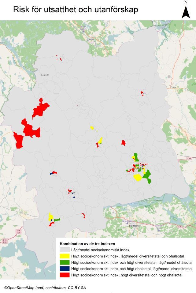 Norberg Diversitetsindex är en sammanvägning av antal födelseländer i ett område och andel utlandsfödda