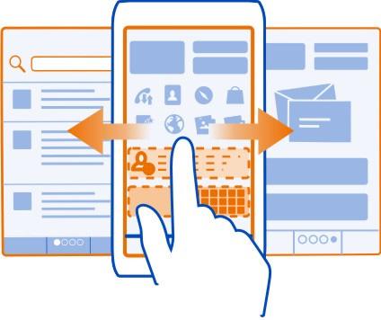 Anpassa 35 Tips! Du kan ladda ned fler widgetar från Nokia Butik. Stora mängder data kan skickas om du använder tjänster eller laddar ned innehåll, vilket kan medföra kostnader för datatrafik.