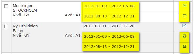 = Uppgiften har skickats in och behandlas av CSN. = Uppgiften har behandlats av CSN.