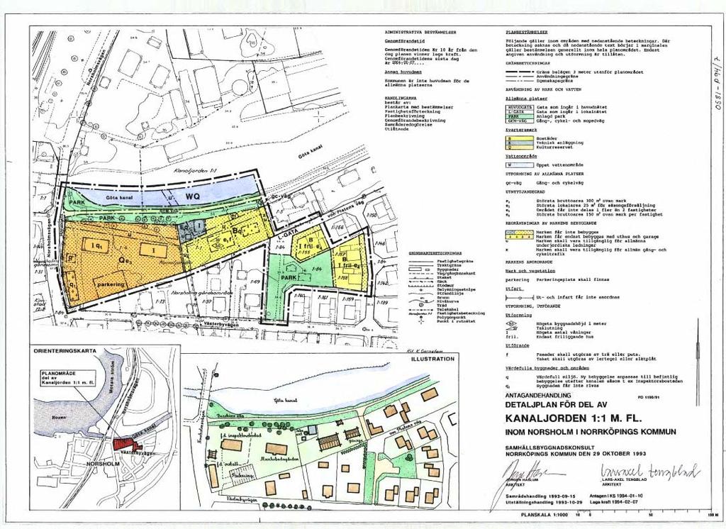 10(20) Figur 6: Gällande detaljplan 0581-P94/7.