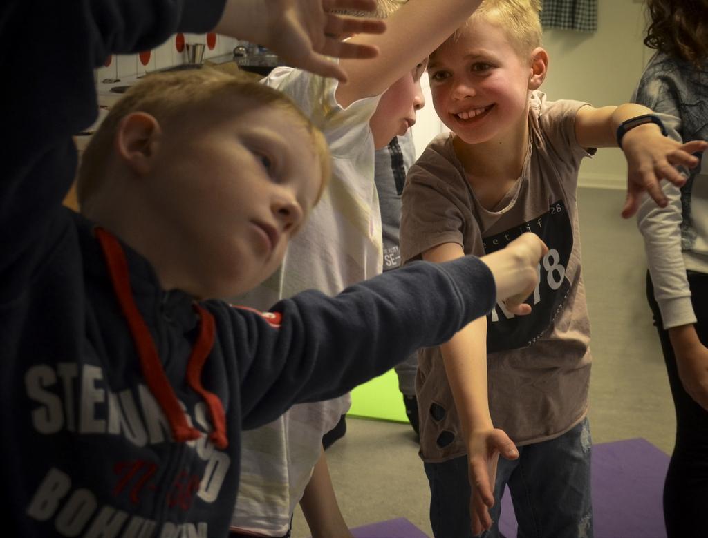 Yoga ur barnens perspektiv Eleeverna berättade att det var en stund där de kunde slappna av och bara vara sig själva.