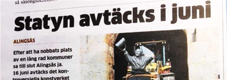 El Göteborgs-Posten, sabate 21 aprilo 2018 La virino kun la mansako.