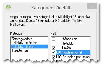 Efter att ha bekräftat dina inställningar med OK, kan du se att valt lönefält nu