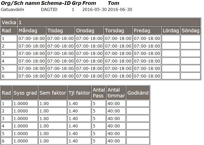 Markera den rad du ska skriva ut, och tryck