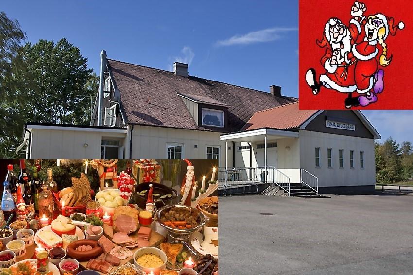 Julbord på Finjabygdegård Vi avnjuter ett julbord och har det trevligt med gemytlig julstämning.