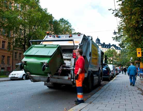 Arbetsmiljö Arbetsmiljöverkets regler är styrande där personal för hämtning av avfall involveras.