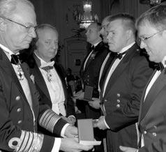 Årets pristagare från vänster överstelöjtnant Fredrik Ståhlberg, major