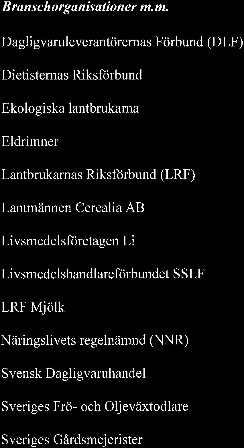 ntverket Regelrådet Branschorganisationer m.
