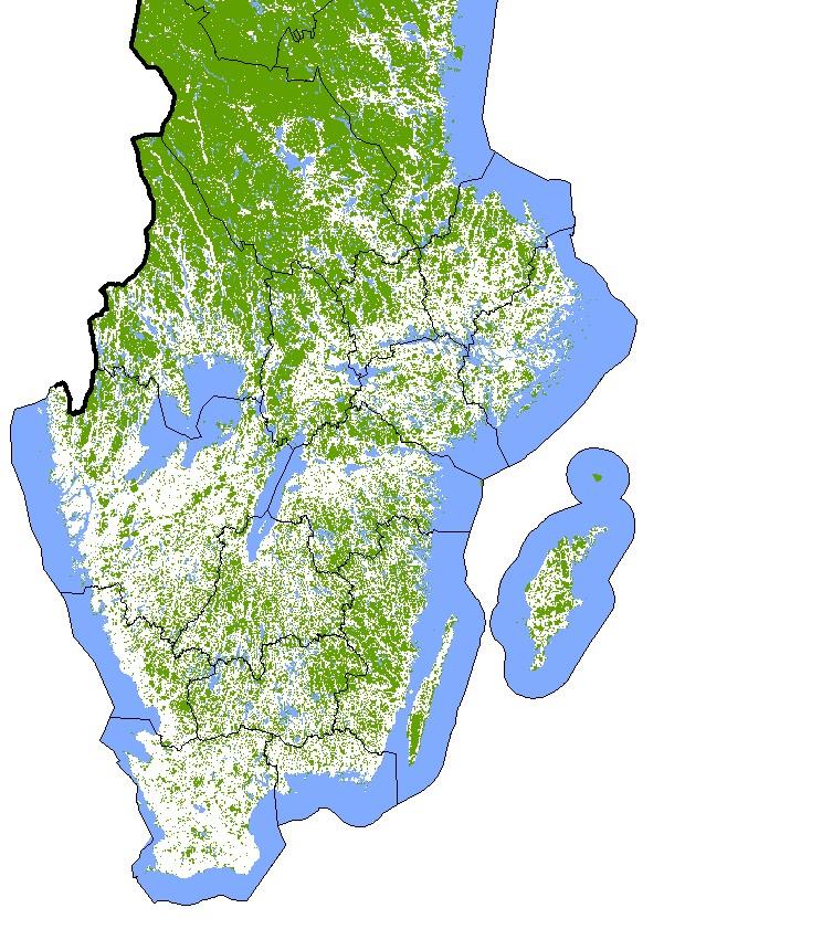 personer delar på 76 procent av landarealen Källa: