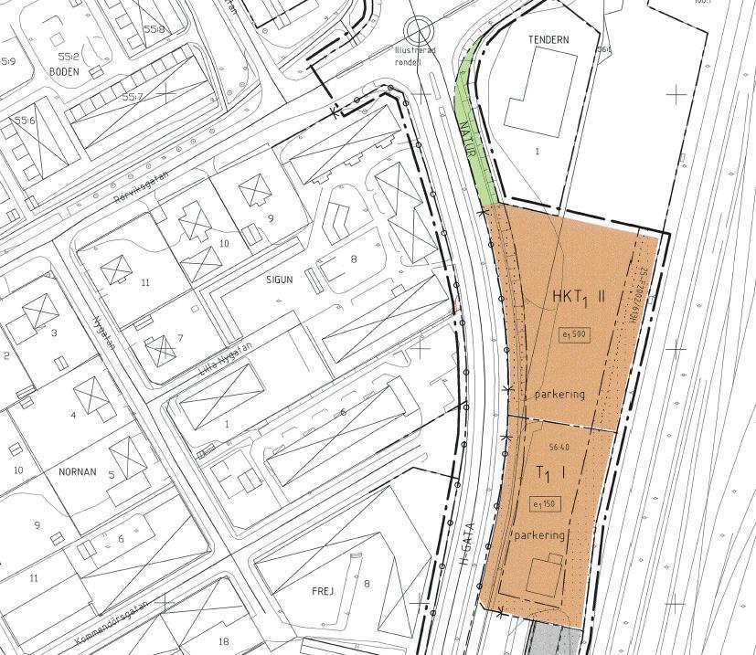 Areal Området för ändring har en areal på ca 0,3 ha. Markägarförhållanden Fastigheten Boden 56:40 ägs idag av Stationsfastigheter Boden AB.