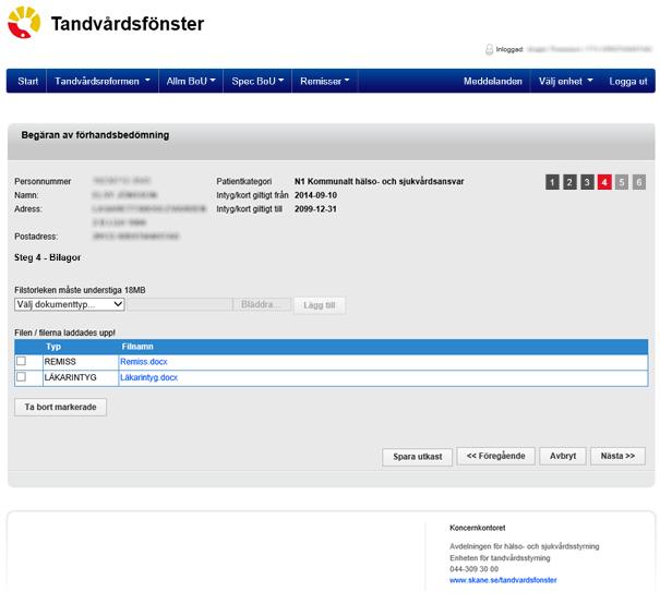 17 (33) Börja med att välja dokumenttyp i listan med pilen, t ex Remiss. Klicka därefter på knappen Bläddra (kan även stå Browse) för att bläddra fram till dokumentet i din dator.