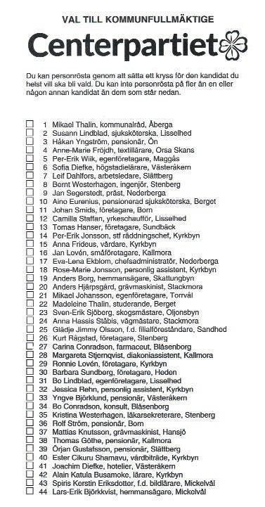 välj din kandidat genom att personrösta x Öppettider förtidsröstning I Orsa kan du från och med