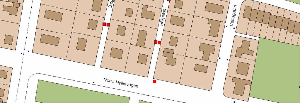 Villaområdet norr om Limhamns kyrka mellan Norra Hyllievägen och Hyllie Kyrkoväg är ett problemområde där de kombinerade avloppsledningarna är underdimensionerade.