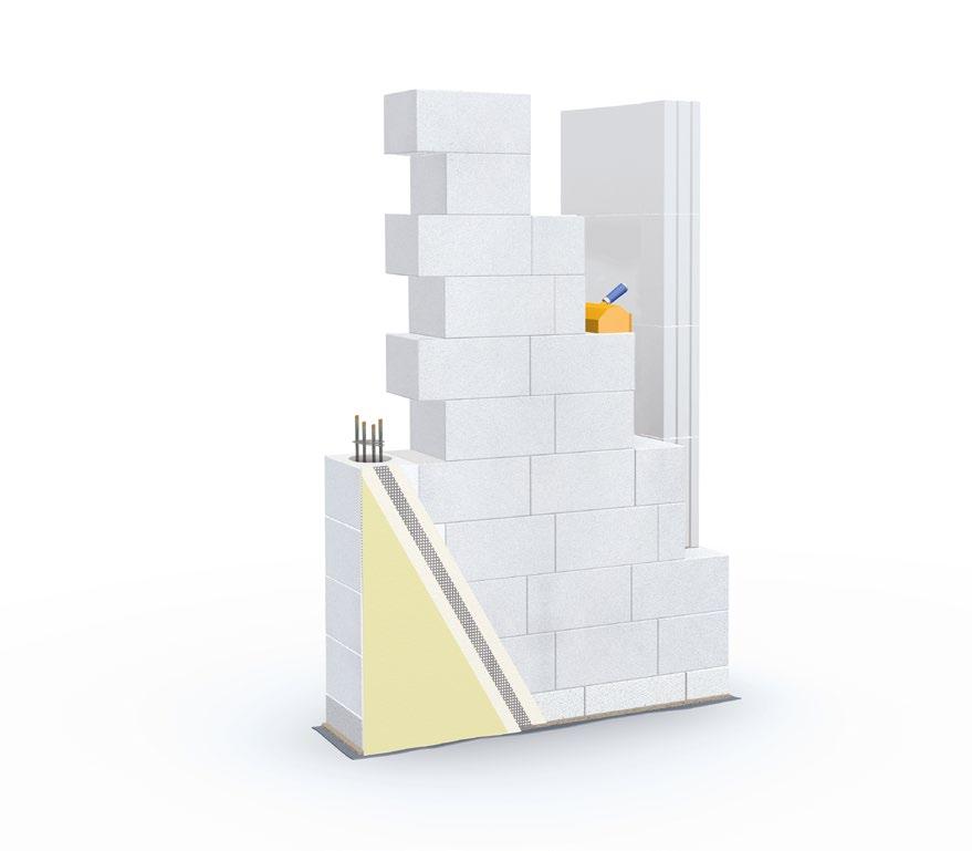 Effektiv etagebyggnation Ytong Energy+ och Ytong O-block Med Ytong Energy+ som monolitisk yttervägg kombinerat med Ytong O-block och Silka kalksandsten som skiljevägg för lägenheter har du tillgång